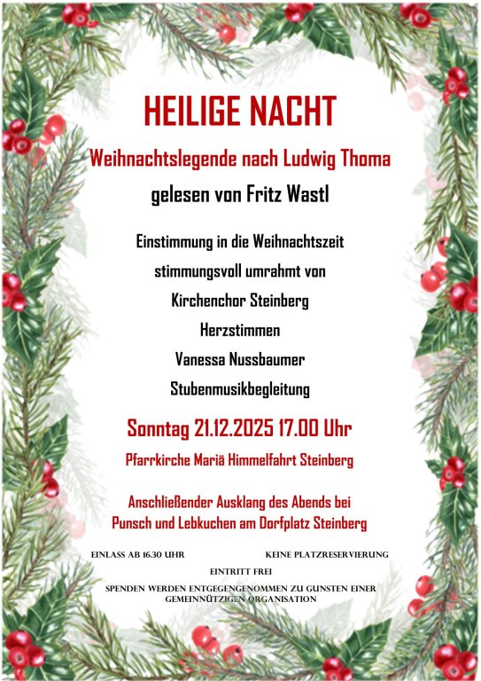 Lesung Heilige Nacht Lesung Heilige Nacht